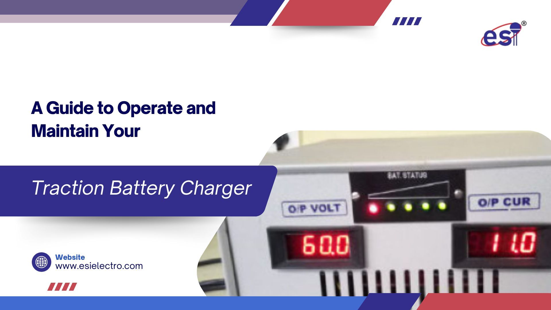 A Guide to Operate and Maintain Your Traction Battery Charger